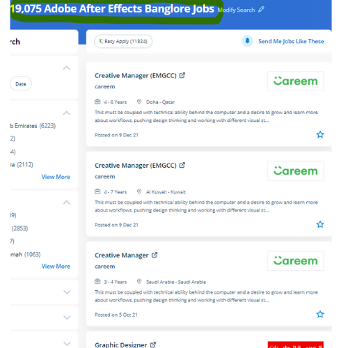 Adobe After Effects internship jobs in Calgary