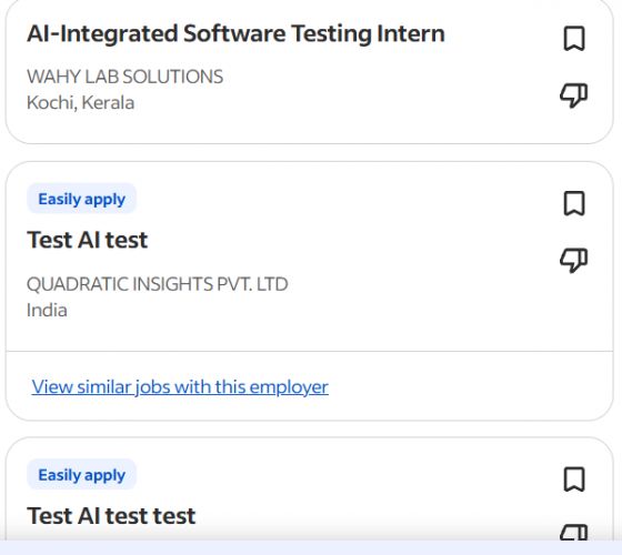 AI Testing & Automation internship jobs in Regina