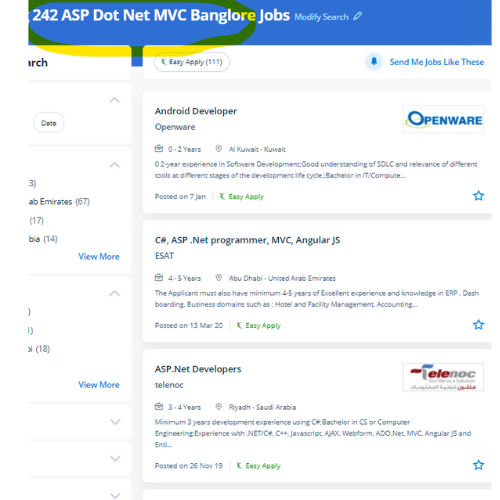 ASP.NET MVC internship jobs in Ottawa