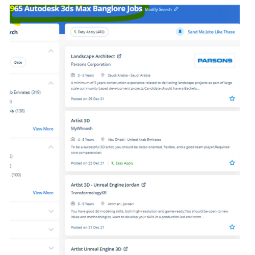 Autodesk 3Ds Max internship jobs in Brampton