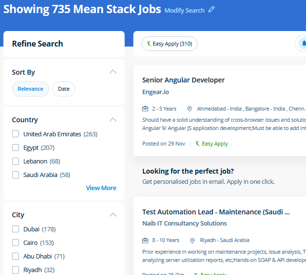 Mean Stack Development internship jobs in Regina