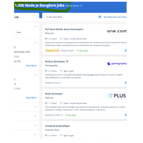 Node JS internship jobs in Brampton
